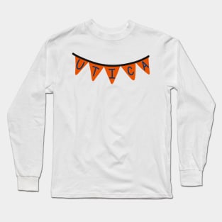 Utica Banner (orange) Long Sleeve T-Shirt